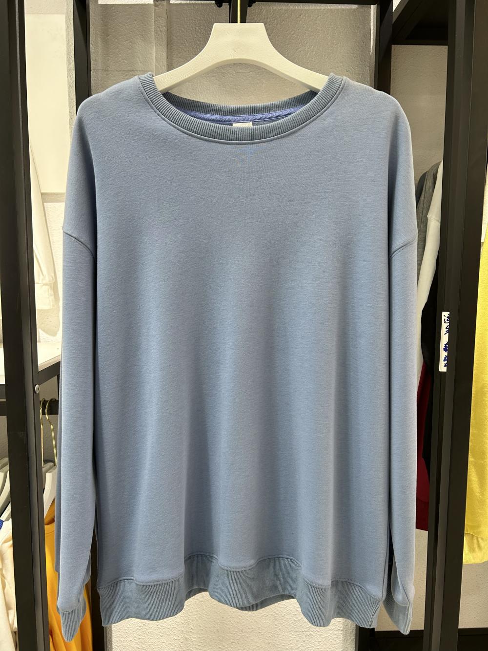 Fleece Drop Shoulder Crew Neck Sweatshirt (430g Silver Fox Fleece) view 16