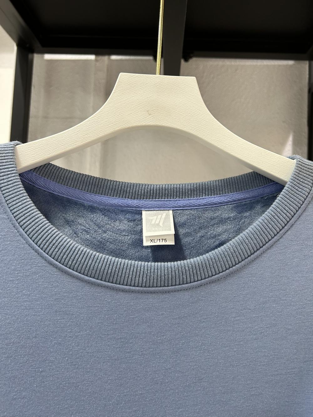 Fleece Drop Shoulder Crew Neck Sweatshirt (430g Silver Fox Fleece) view 18