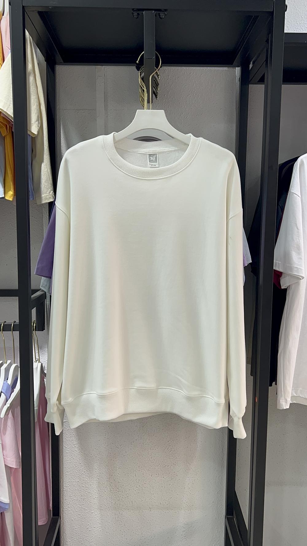 Fleece Drop Shoulder Crew Neck Sweatshirt (430g Silver Fox Fleece) view 2
