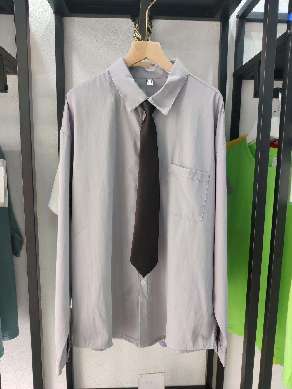 Drop Shoulder Long Sleeve Shirt (190g Polyester Cotton) view 4