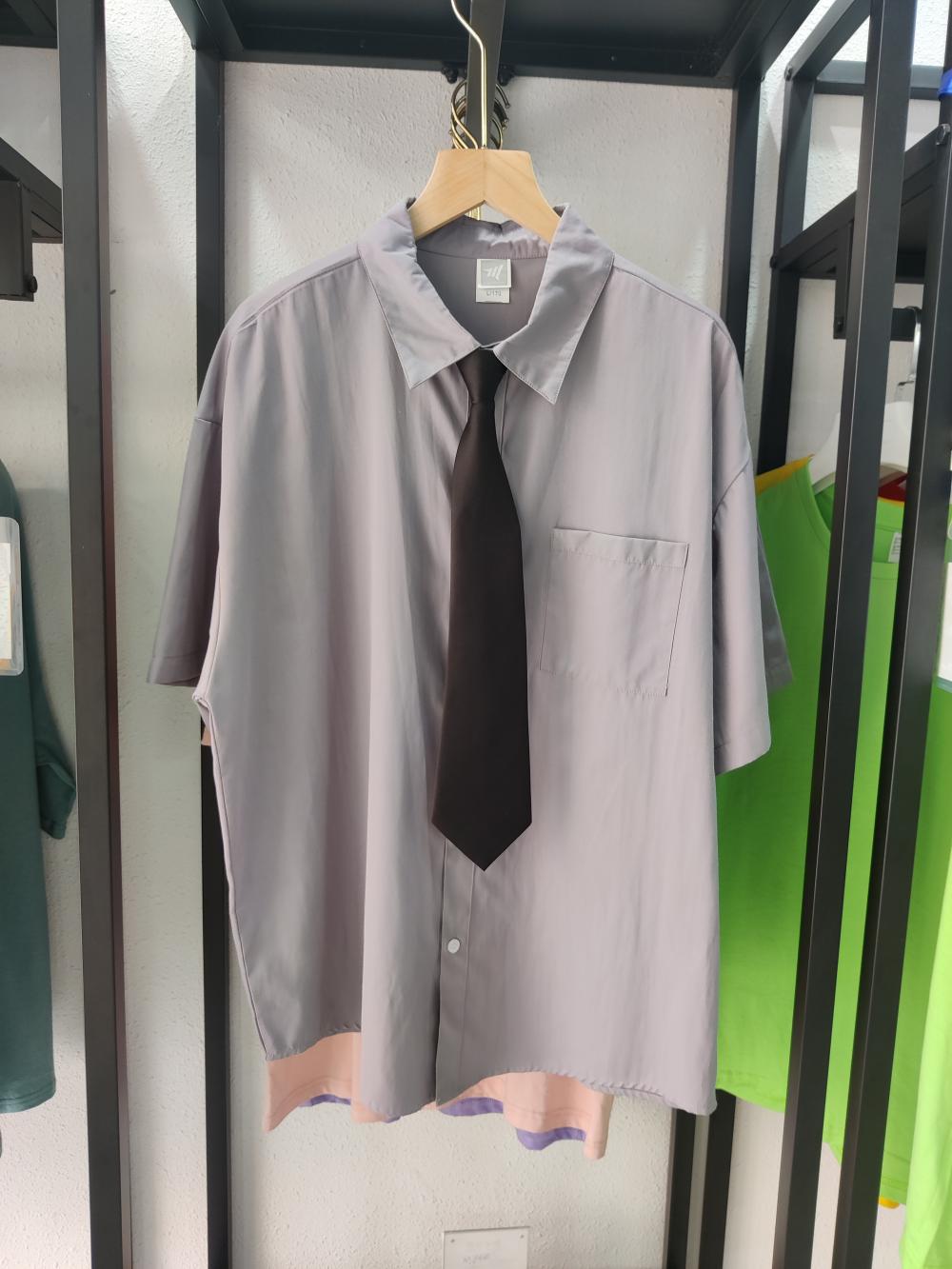 Drop Shoulder Short Sleeve Shirt (190g Polyester Cotton) view 7