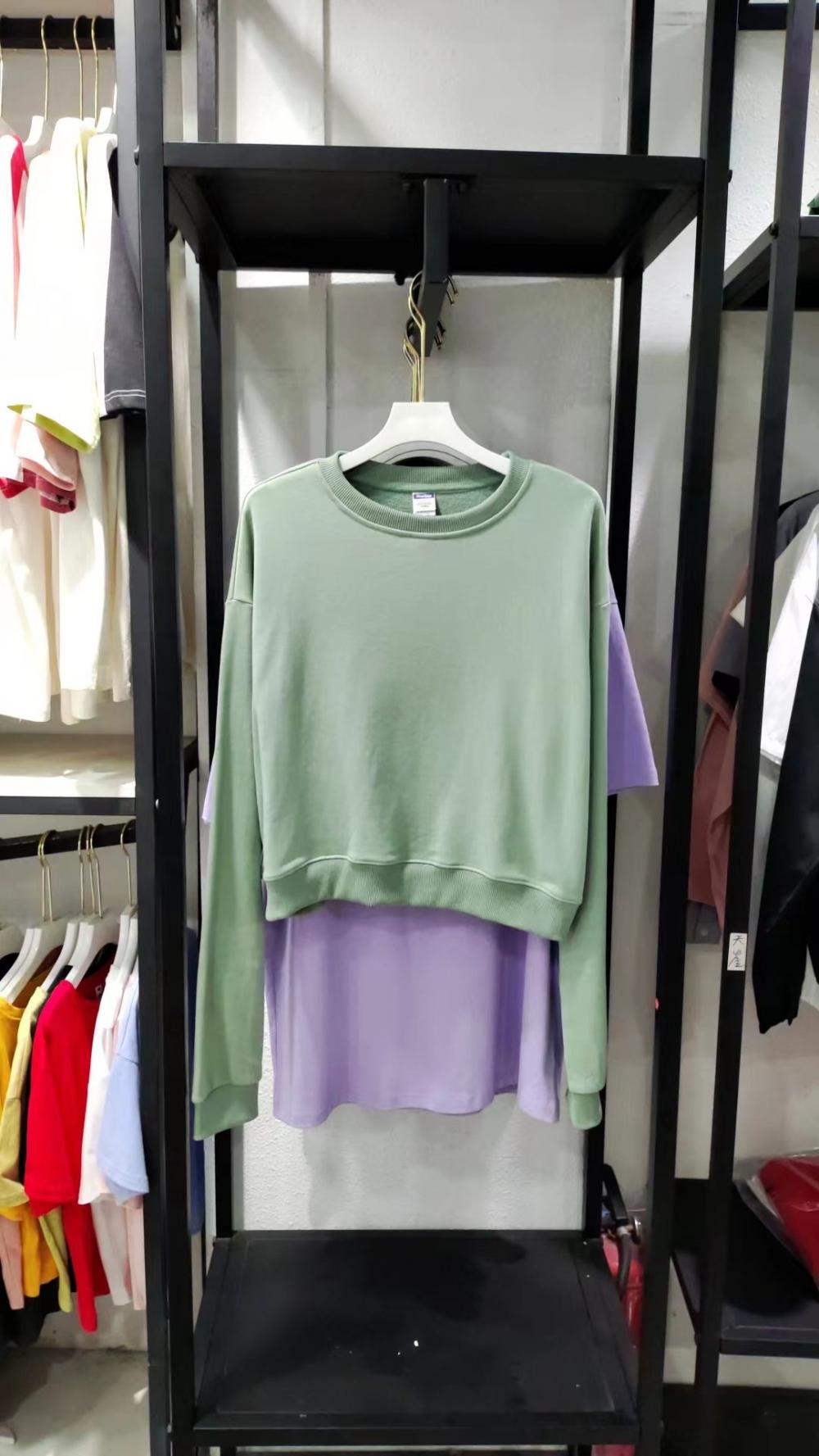 Terry Cropped Crew Neck Sweatshirt (300g Cotton) view 26