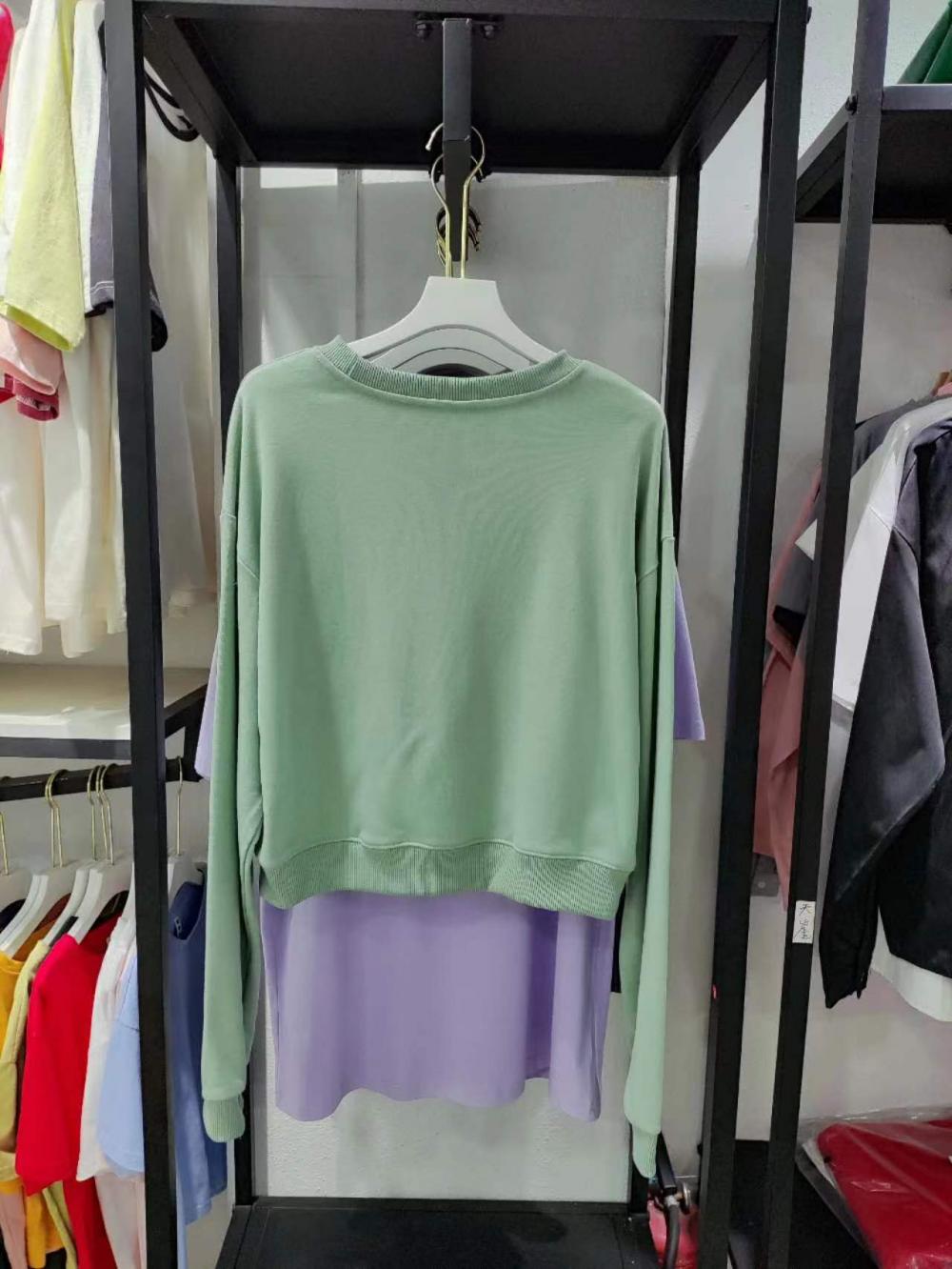 Terry Cropped Crew Neck Sweatshirt (300g Cotton) view 27