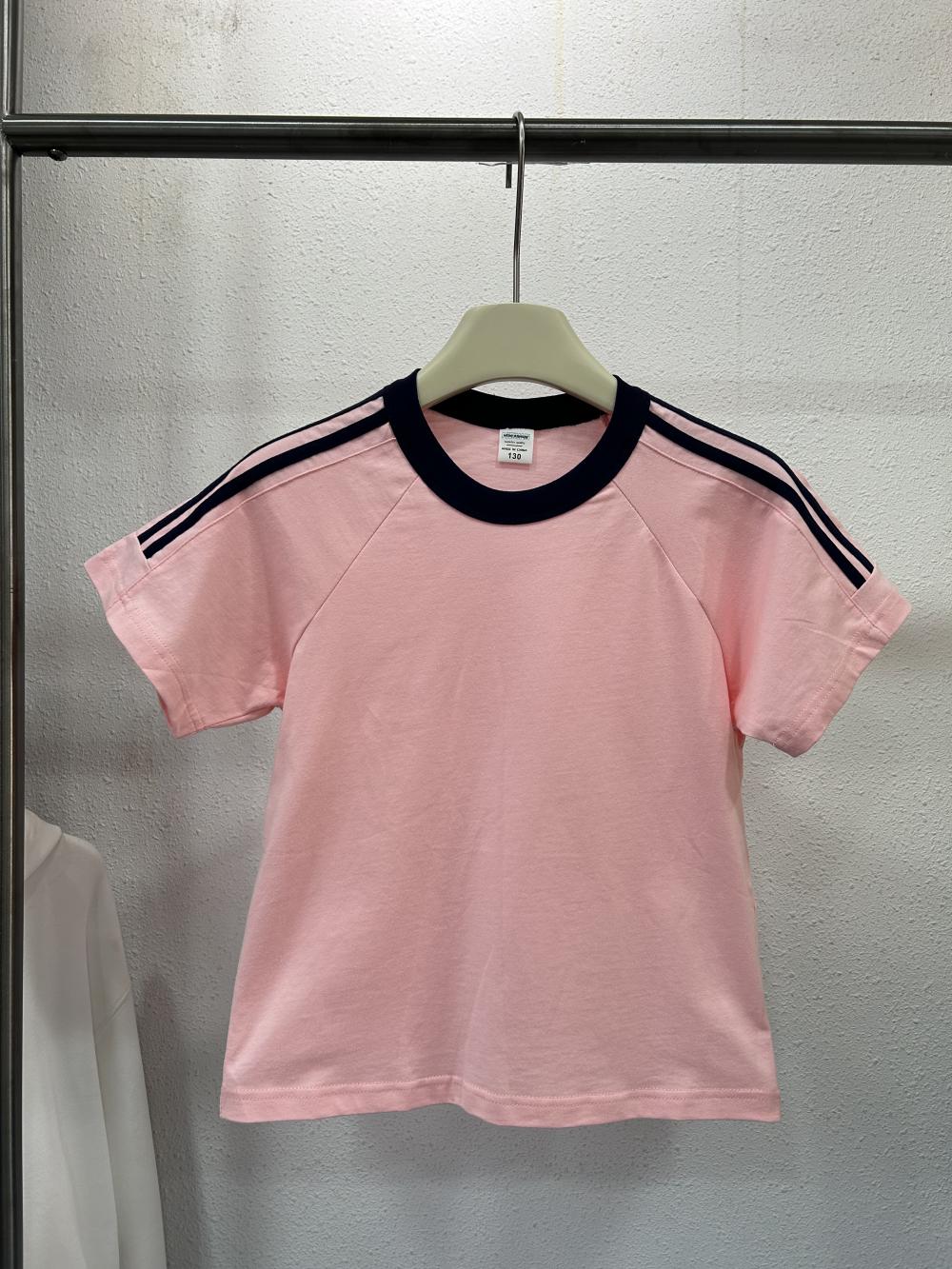 Kids Drop Shoulder Street 2-Stripe Crew Neck Tee (200g) view 26