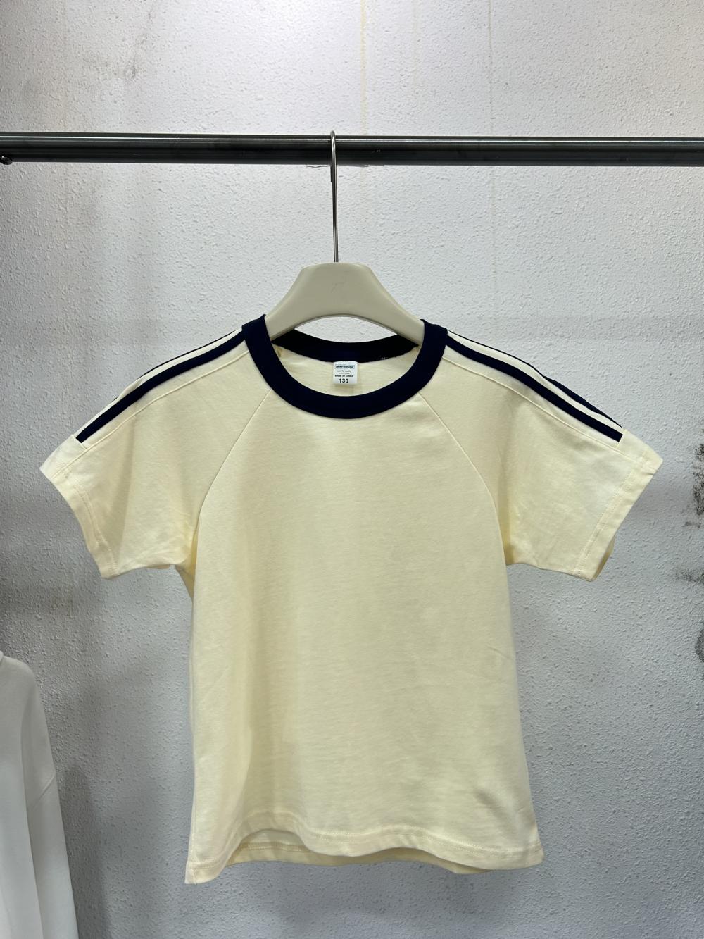 Kids Drop Shoulder Street 2-Stripe Crew Neck Tee (200g) view 21