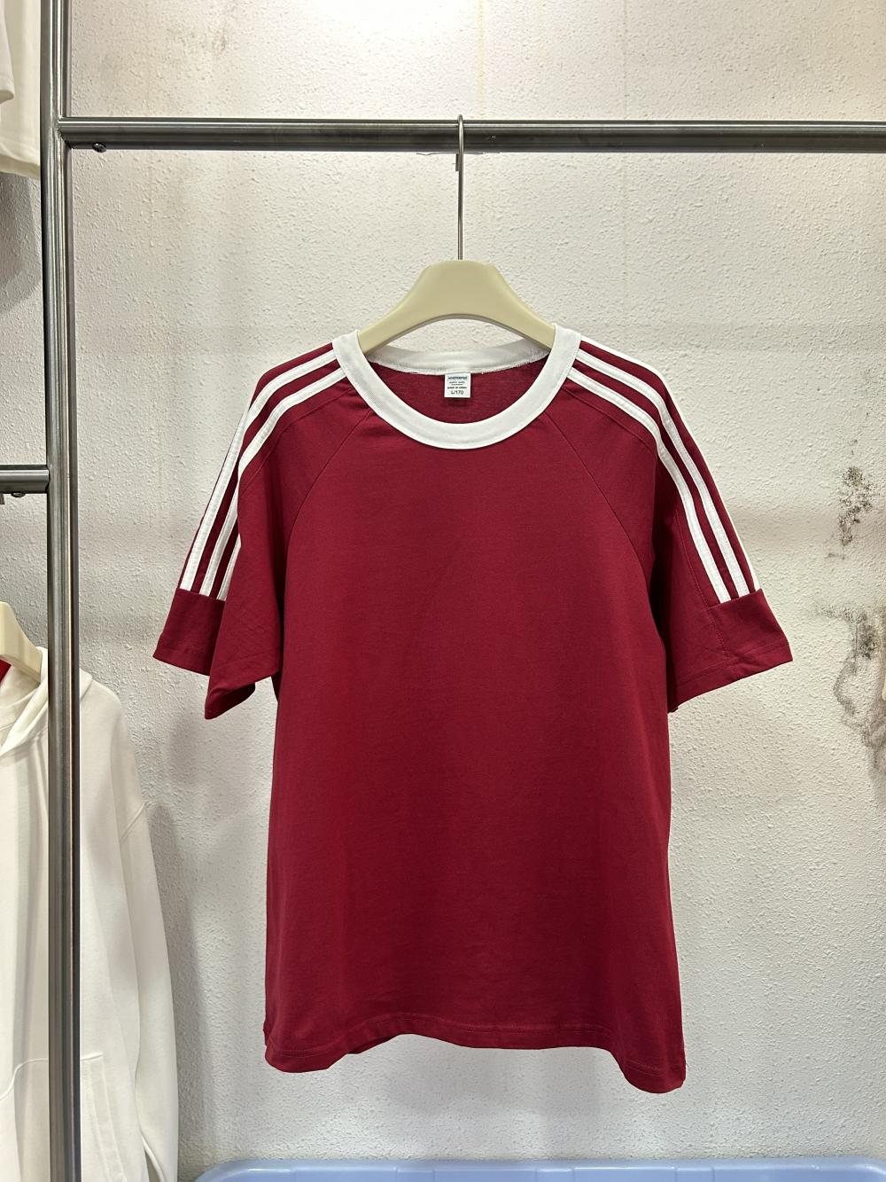 Drop Shoulder 3-Stripe Crew Tee (200g) view 6