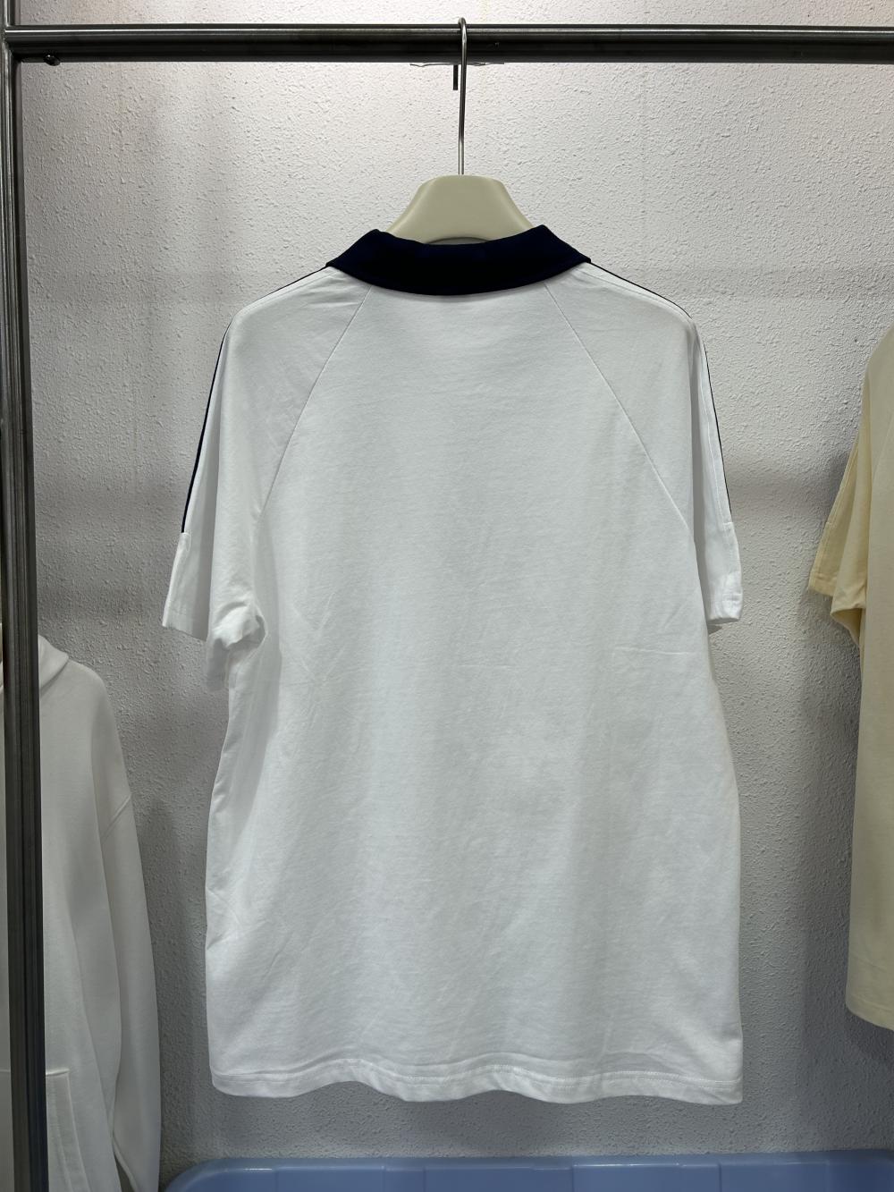 Street Drop Shoulder 3-Stripe Zipper Polo (200g) view 7