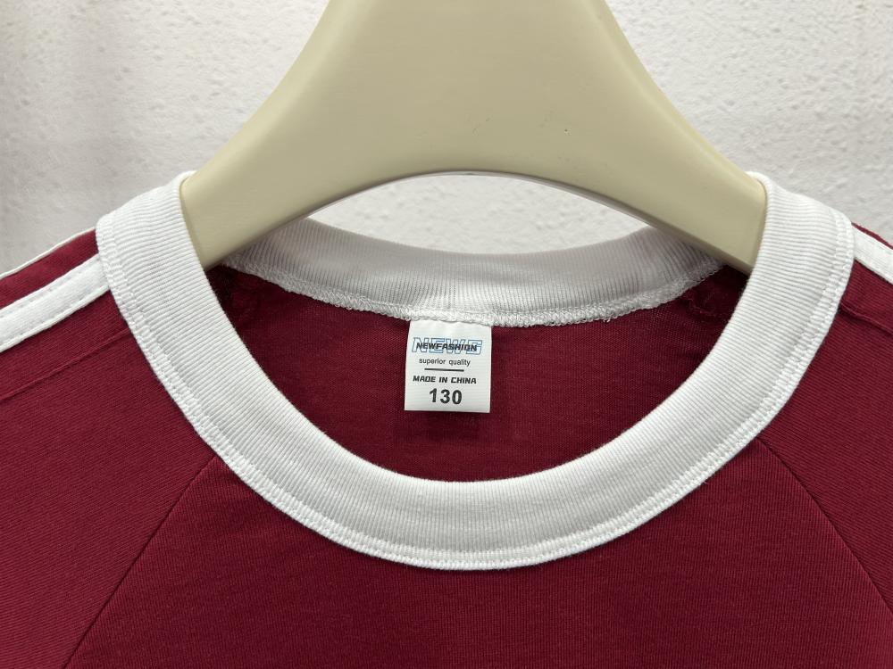 Kids Drop Shoulder Street 2-Stripe Crew Neck Tee (200g) view 13
