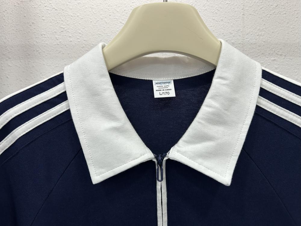 Street Drop Shoulder 3-Stripe Zipper Polo (200g) view 3