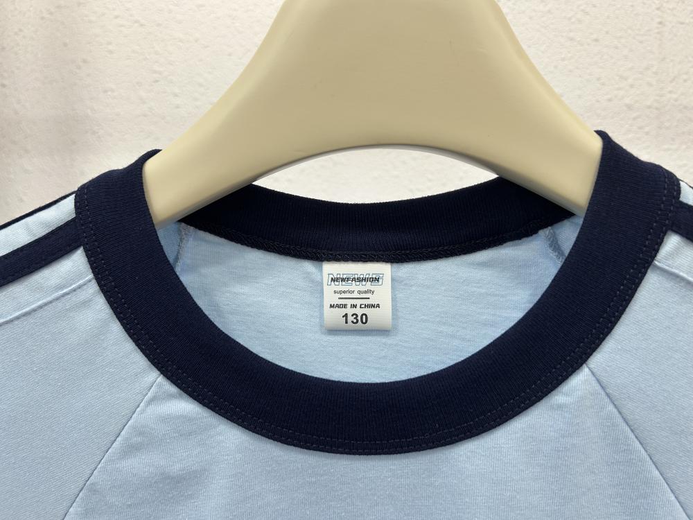 Kids Drop Shoulder Street 2-Stripe Crew Neck Tee (200g) view 18