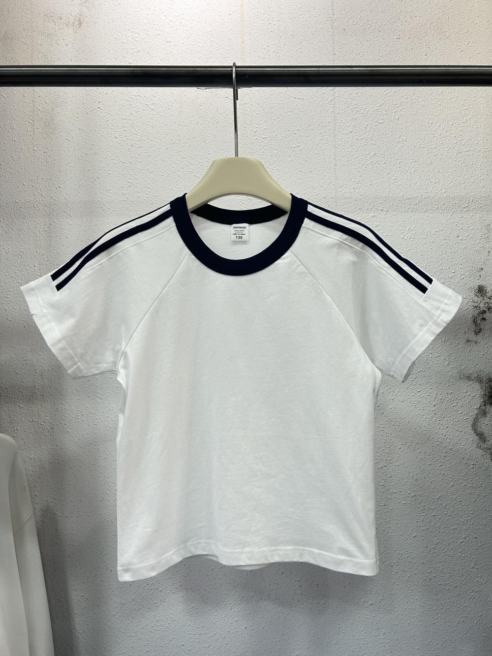 Kids Drop Shoulder Street 2-Stripe Crew Neck Tee (200g)