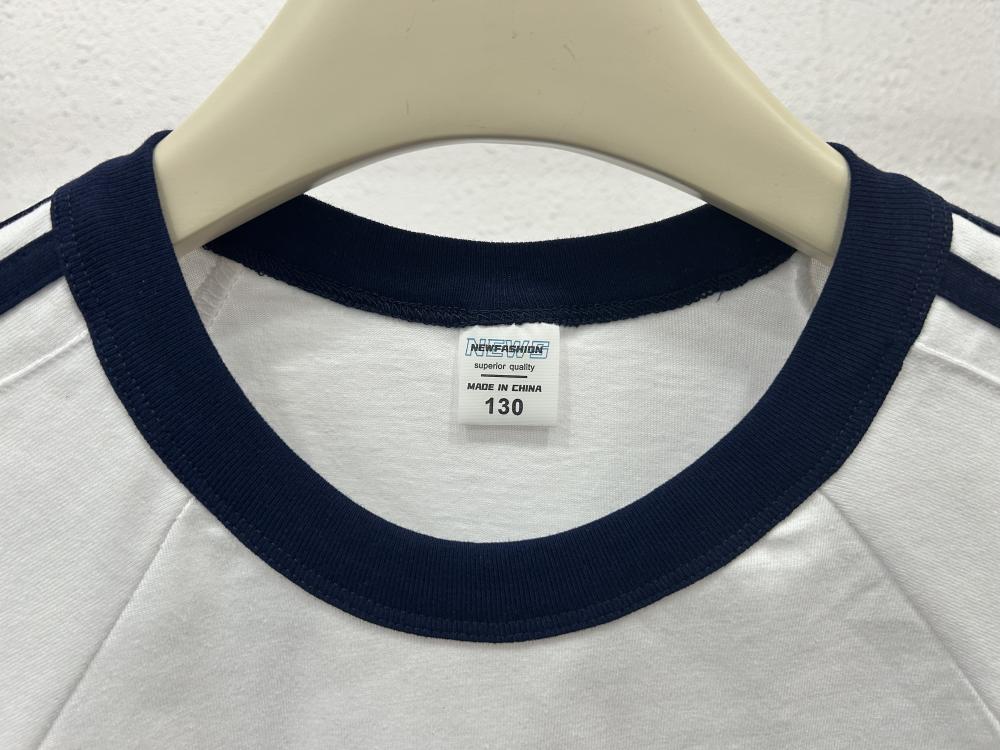 Kids Drop Shoulder Street 2-Stripe Crew Neck Tee (200g) view 3