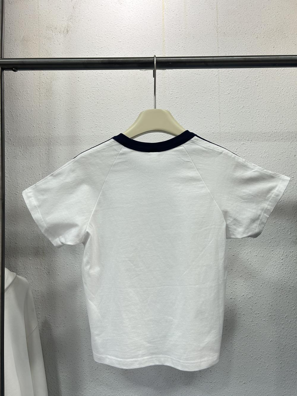 Kids Drop Shoulder Street 2-Stripe Crew Neck Tee (200g) view 2