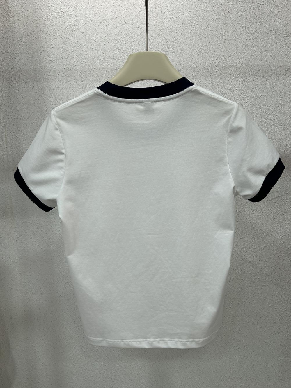 Sorona Contrast Women Regular Shoulder Crew Neck Tee (230g) view 7