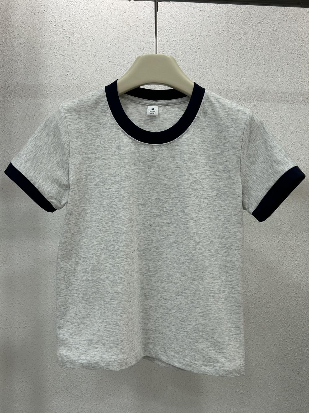 Sorona Contrast Women Regular Shoulder Crew Neck Tee (230g) view 11