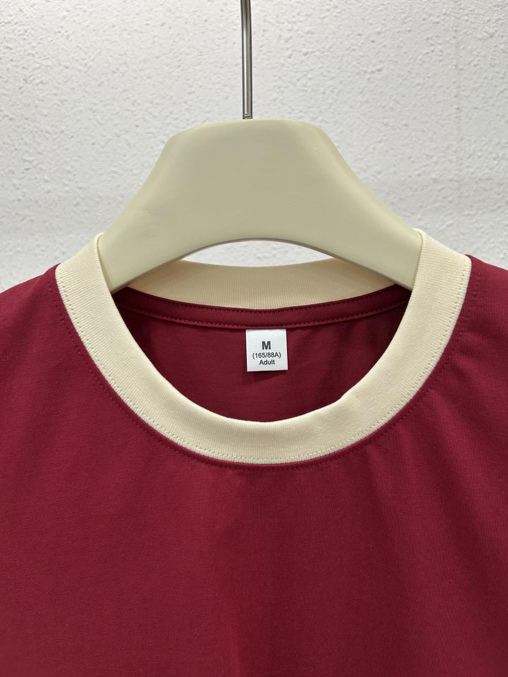 Sorona Contrast Women Regular Shoulder Crew Neck Tee (230g) view 18