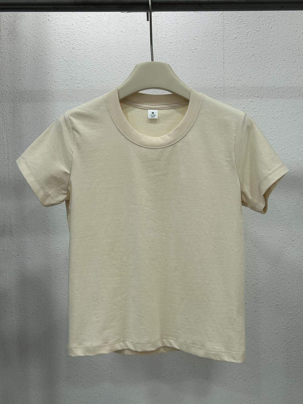 Sorona Solid Women Regular Shoulder Crew Neck Tee (230g) view 21