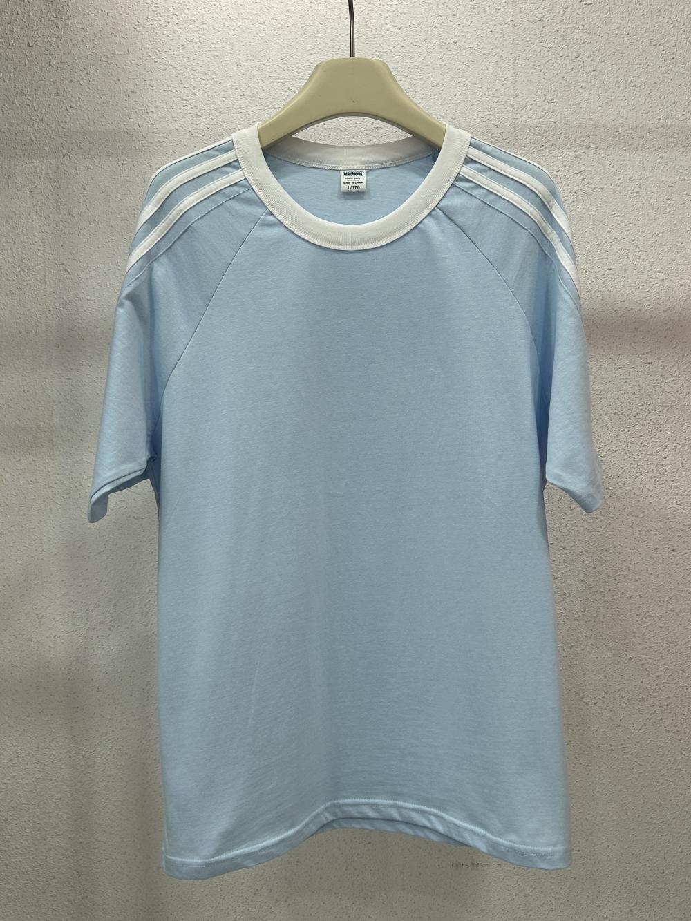 Drop Shoulder 3-Stripe Crew Tee (200g) view 36