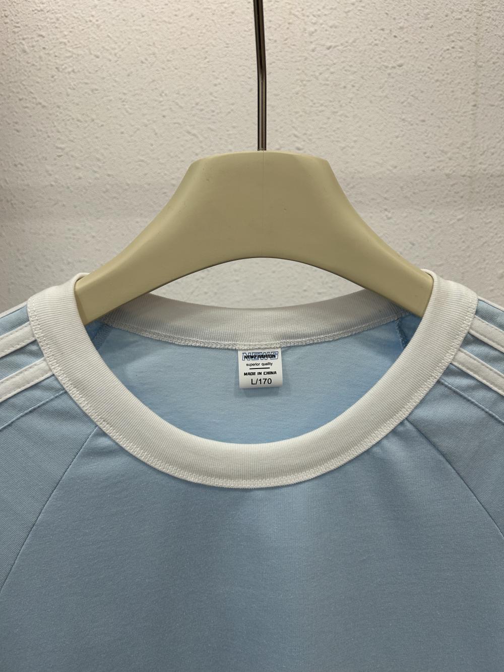 Drop Shoulder 3-Stripe Crew Tee (200g) view 38