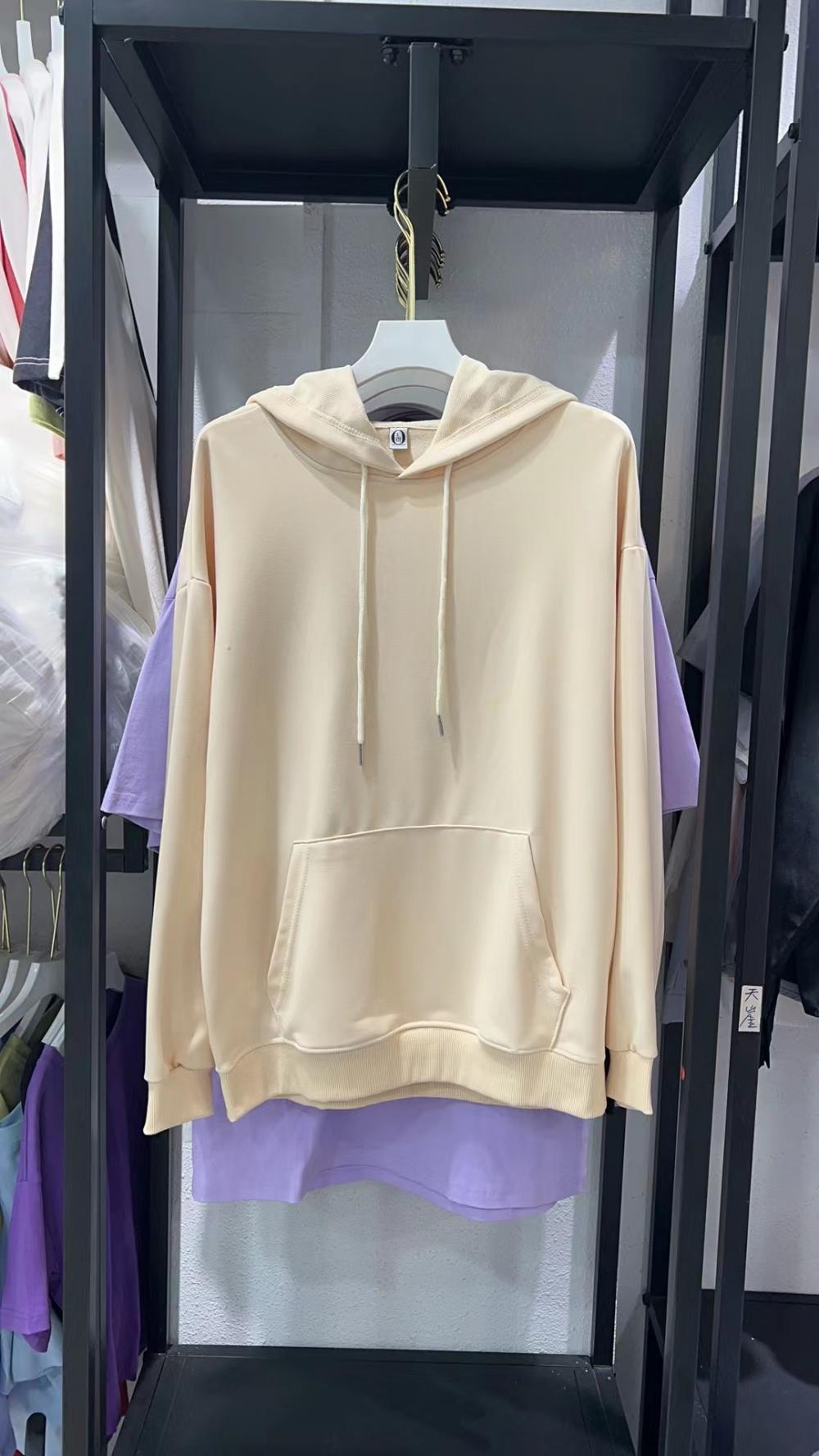 Twill Cotton-Like Drop Shoulder Hooded Pocket Sweatshirt (260g Cotton-Like) view 83