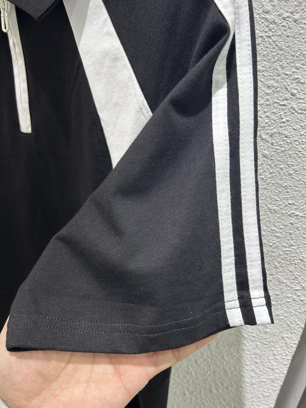American Style 3-Stripe Half-Zip Polo (200g Cotton) view 9