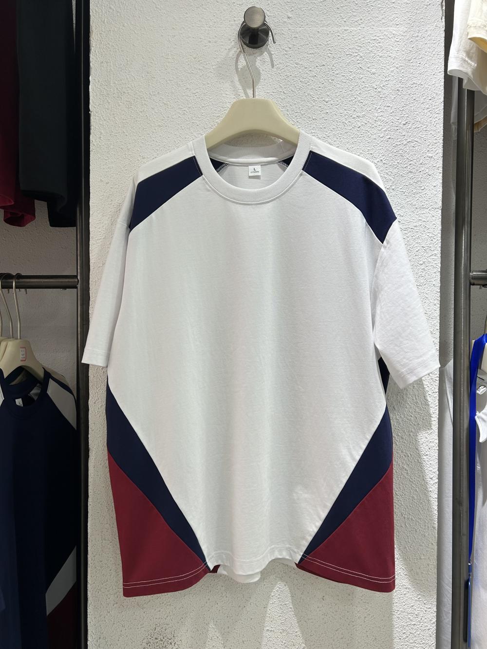 American Style Loose Colorblock Structural Tee