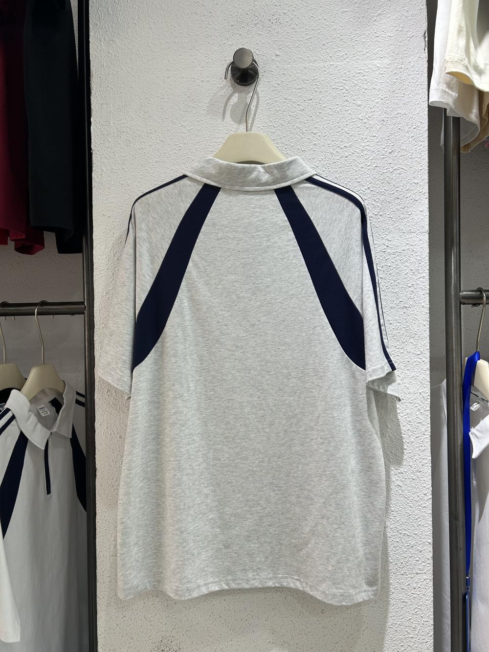 American Style 3-Stripe Half-Zip Polo (200g Cotton) view 12