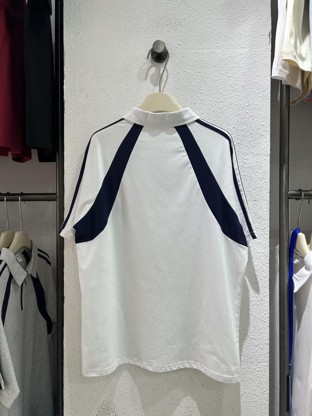 American Style 3-Stripe Half-Zip Polo (200g Cotton) view 2