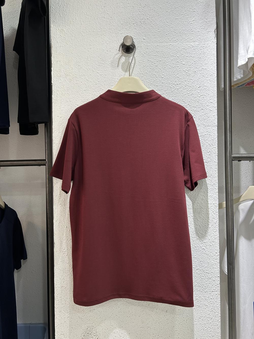 50s Solid Half-Zip Stand Collar Tee view 2