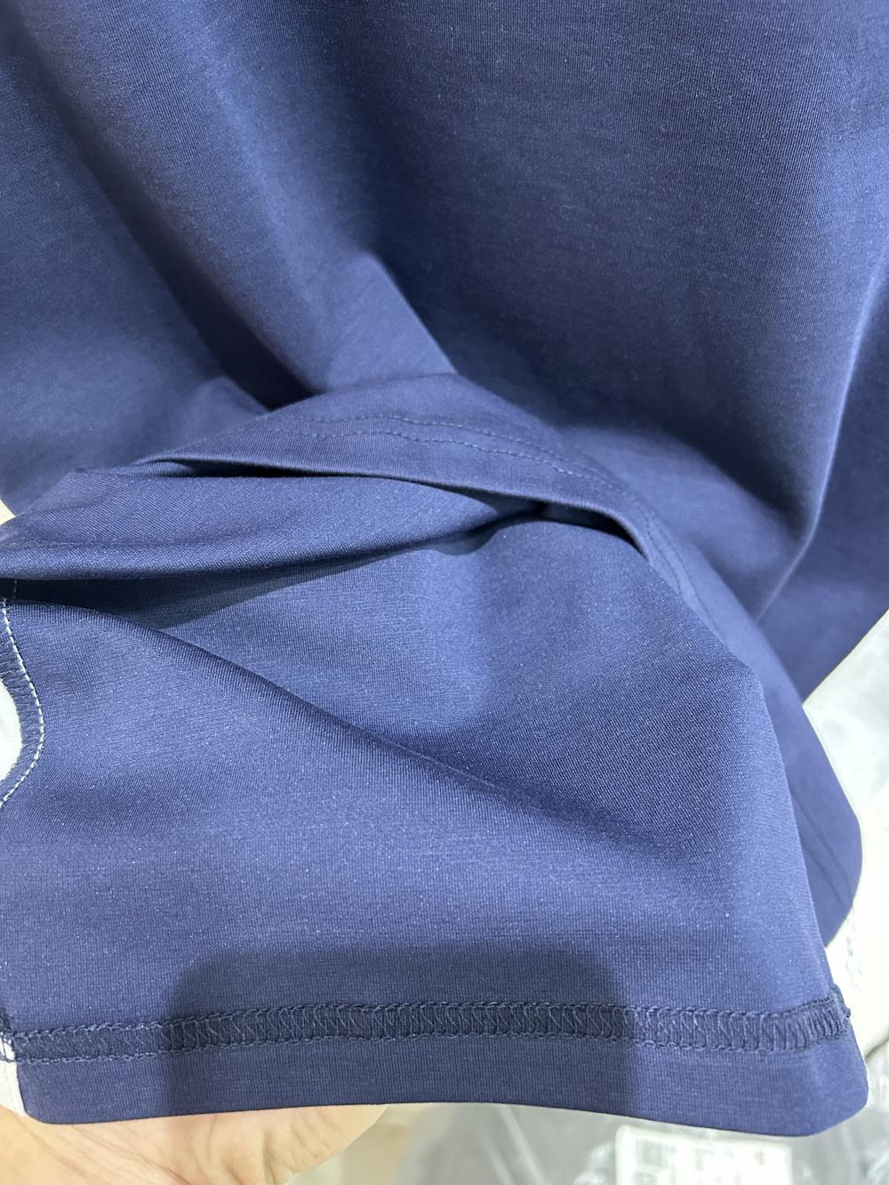 50s Colorblock Half-Zip Stand Collar Tee view 5