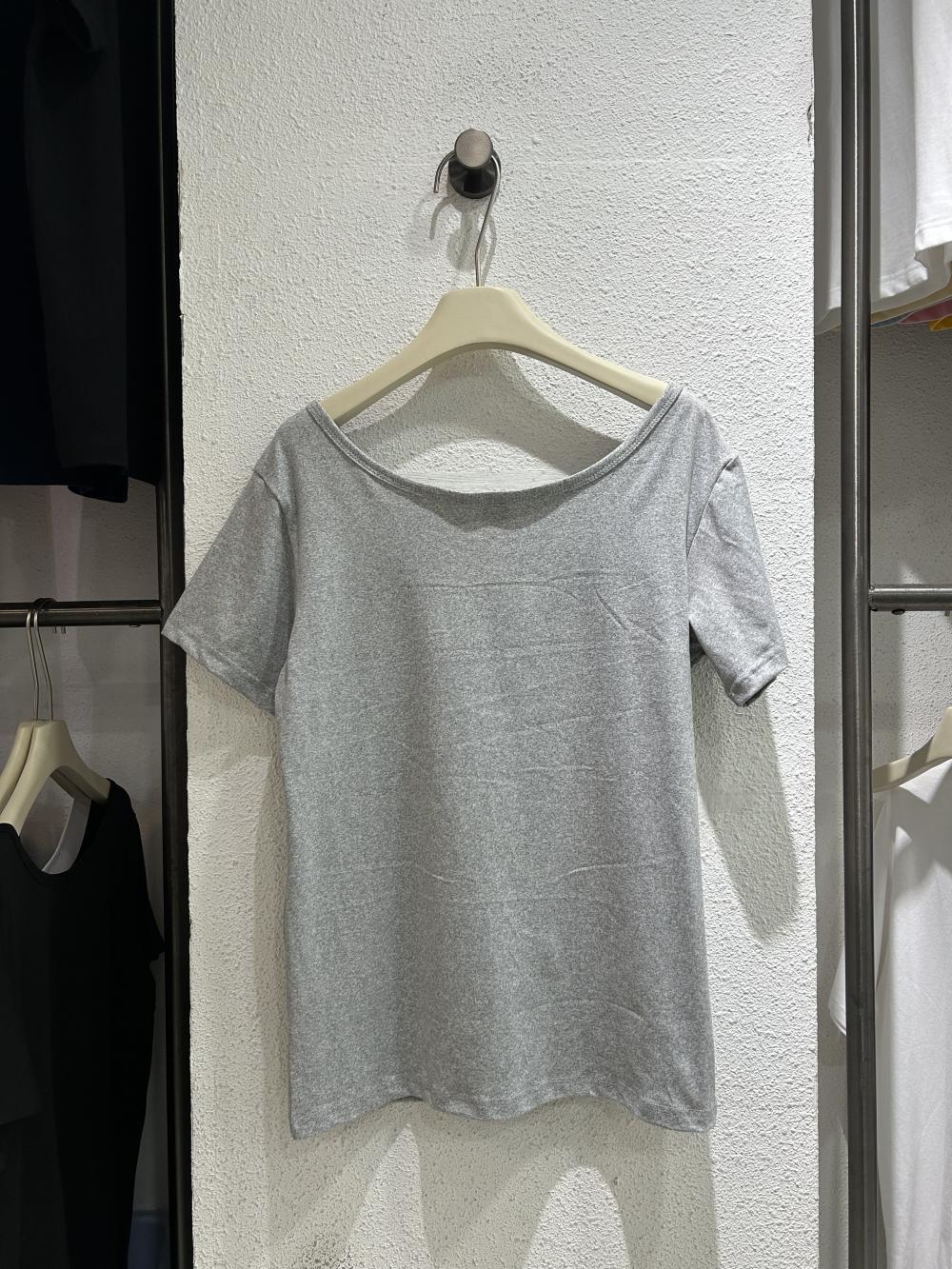 Off-Shoulder Wide Neck Tee Modal view 6