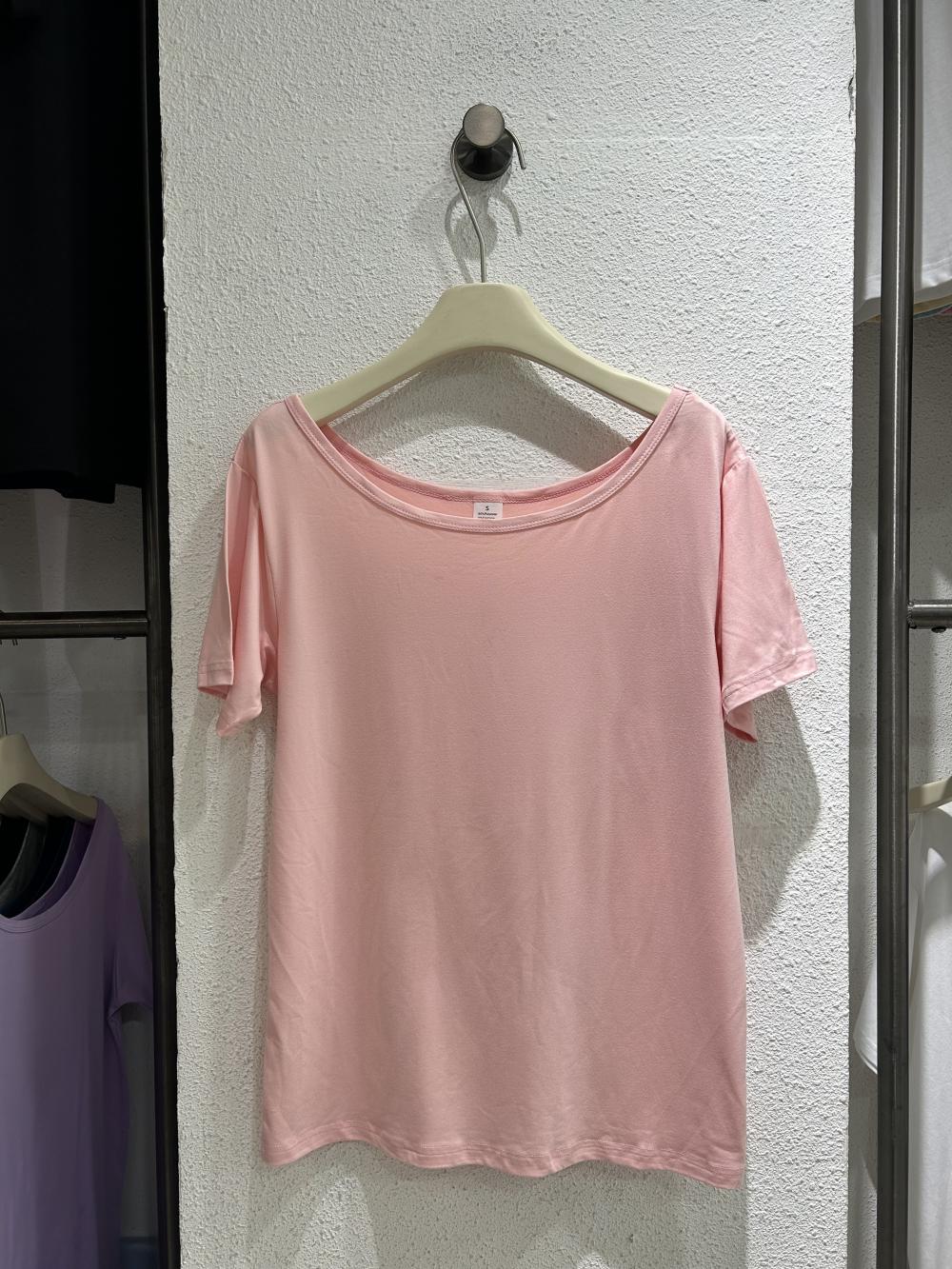 Off-Shoulder Wide Neck Tee Modal view 9