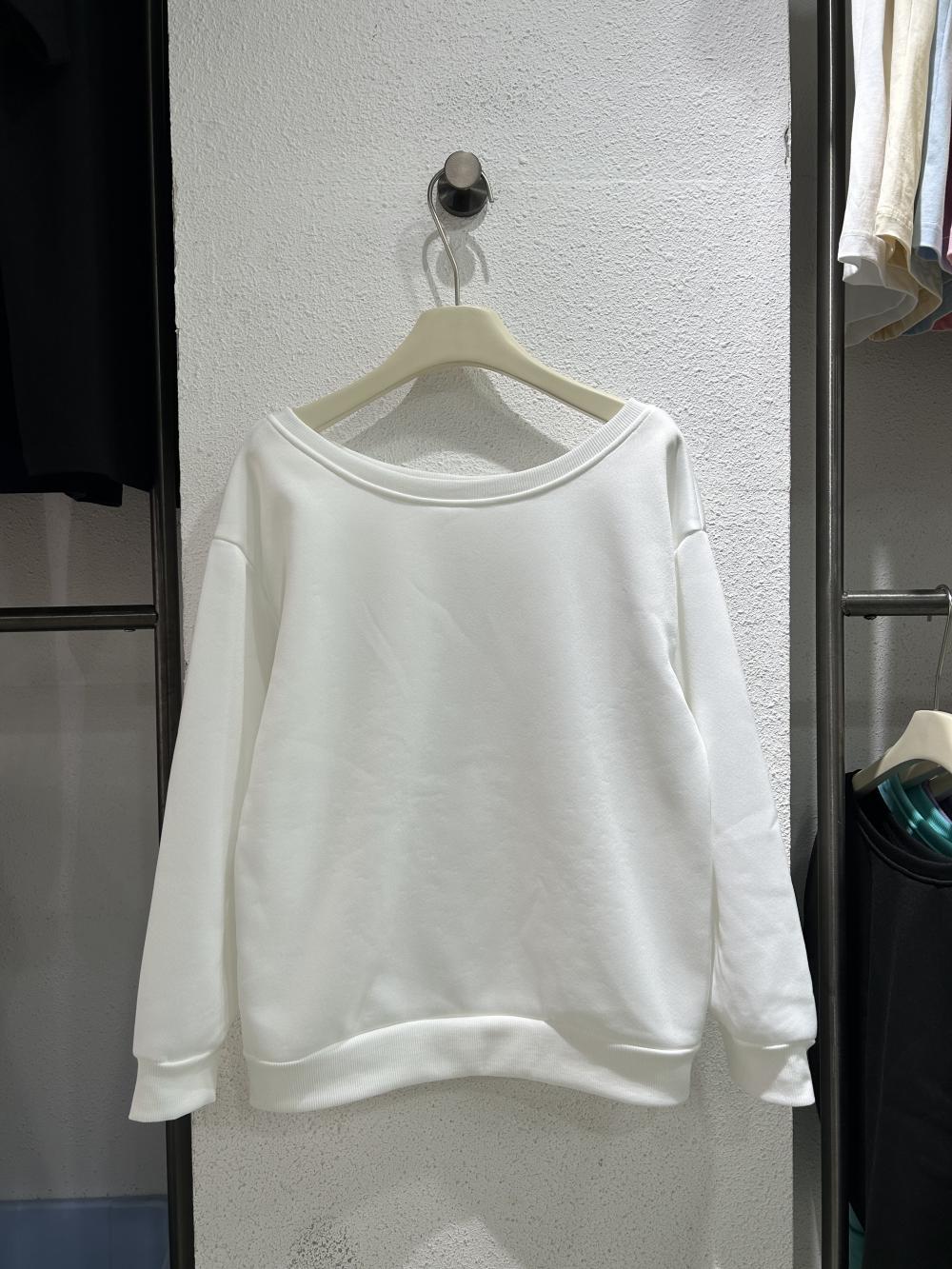 Wide Neckline Sweatshirt