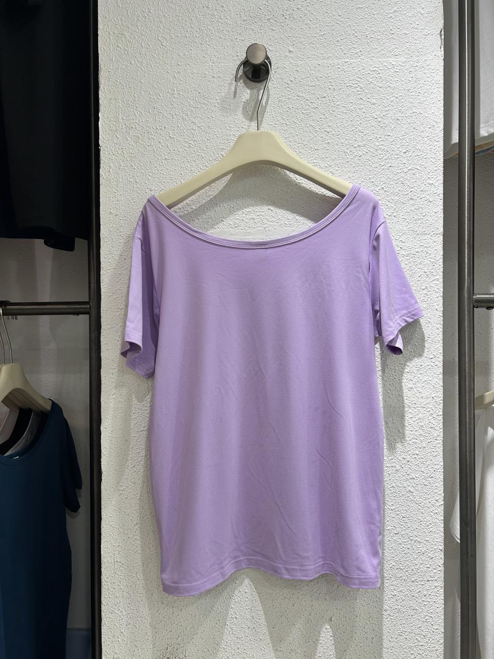 Off-Shoulder Wide Neck Tee Modal view 11