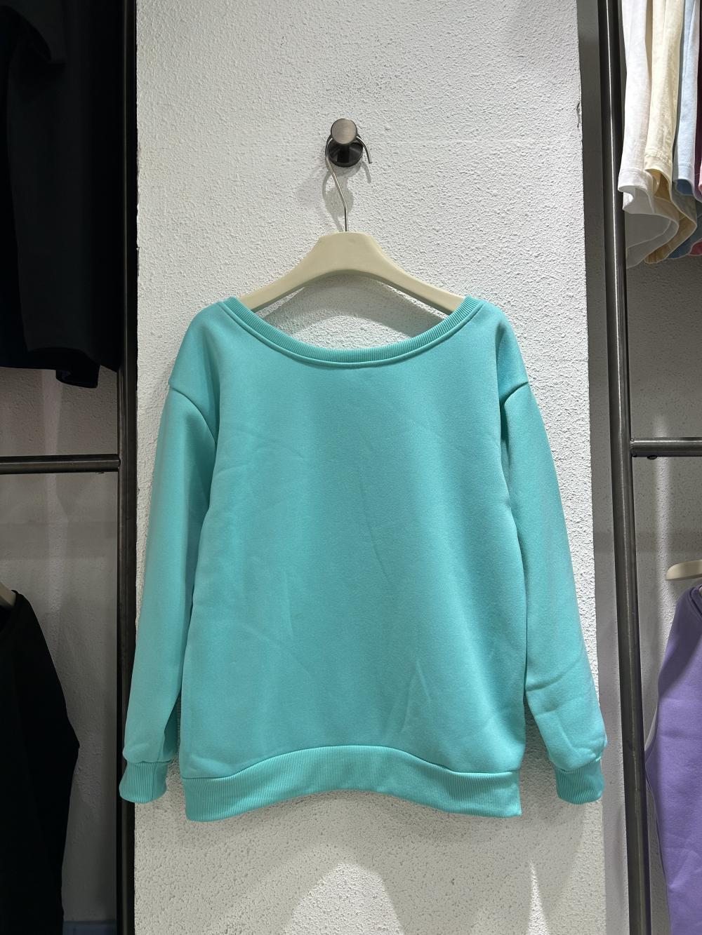 Wide Neckline Sweatshirt view 3