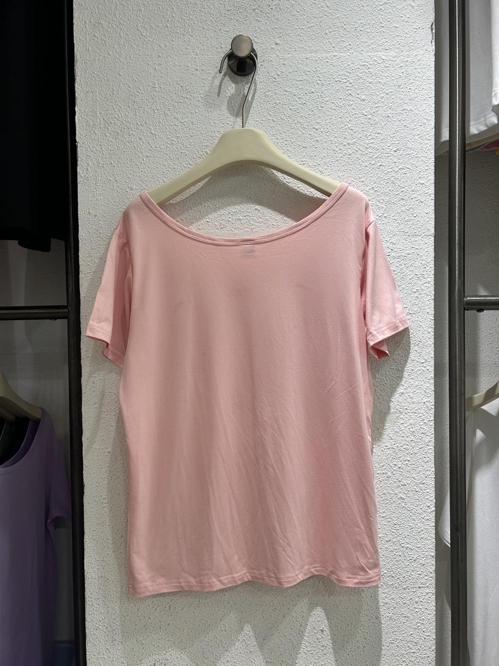 Off-Shoulder Wide Neck Tee Modal view 10