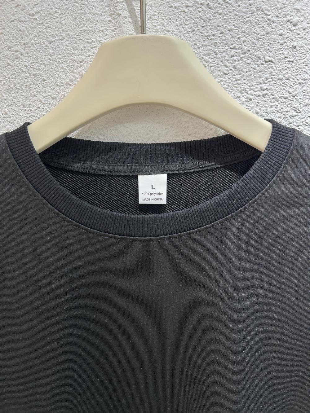 Twill Cotton-Like Crew Neck Sweatshirt view 3