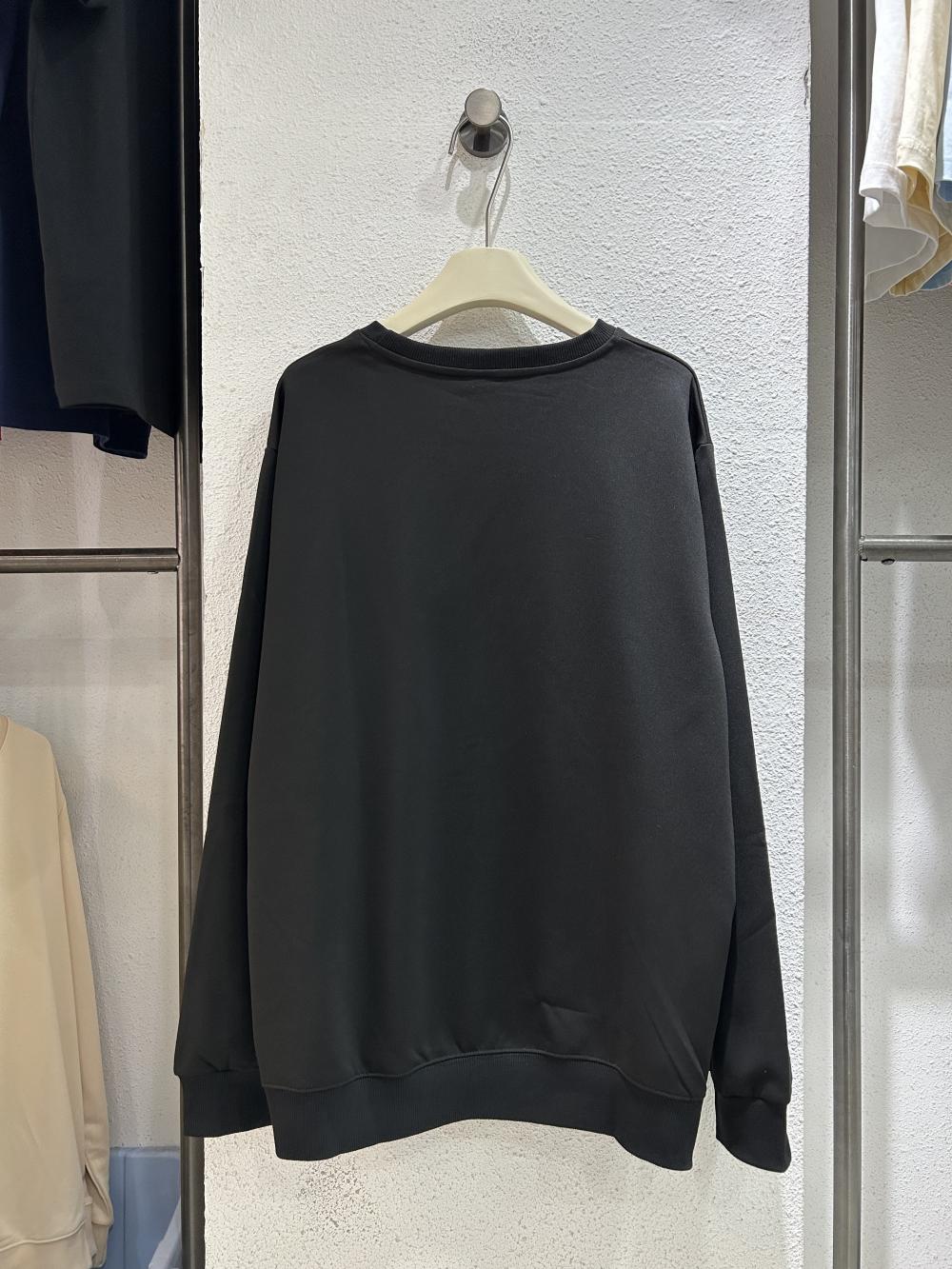 Twill Cotton-Like Crew Neck Sweatshirt view 2