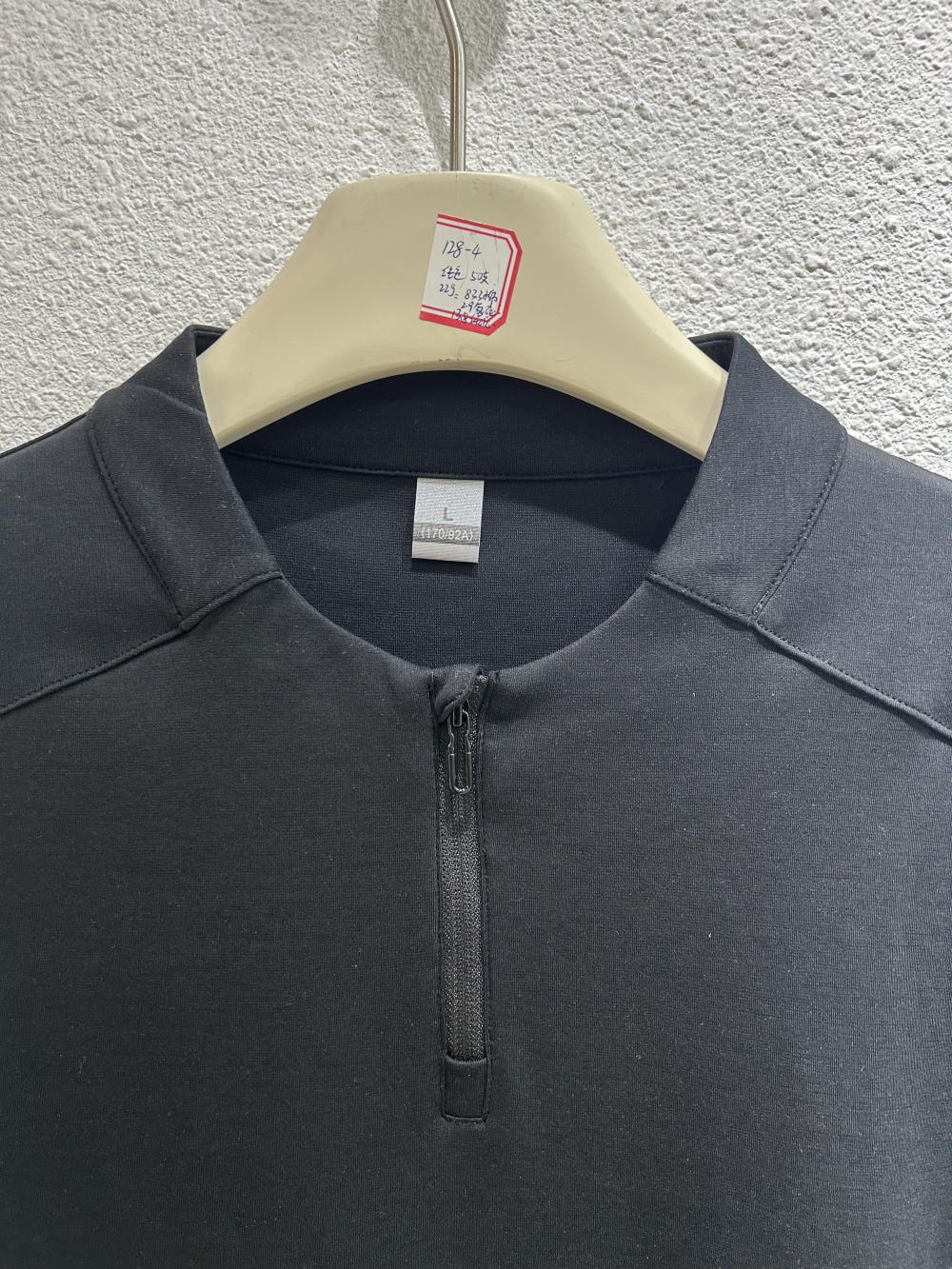 50s Solid Half-Zip Stand Collar Tee view 20