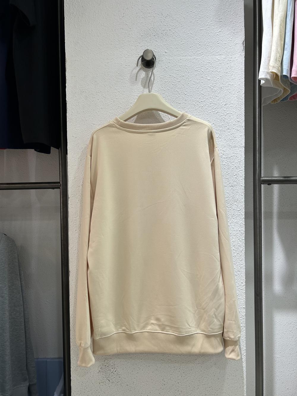 Twill Cotton-Like Crew Neck Sweatshirt view 7
