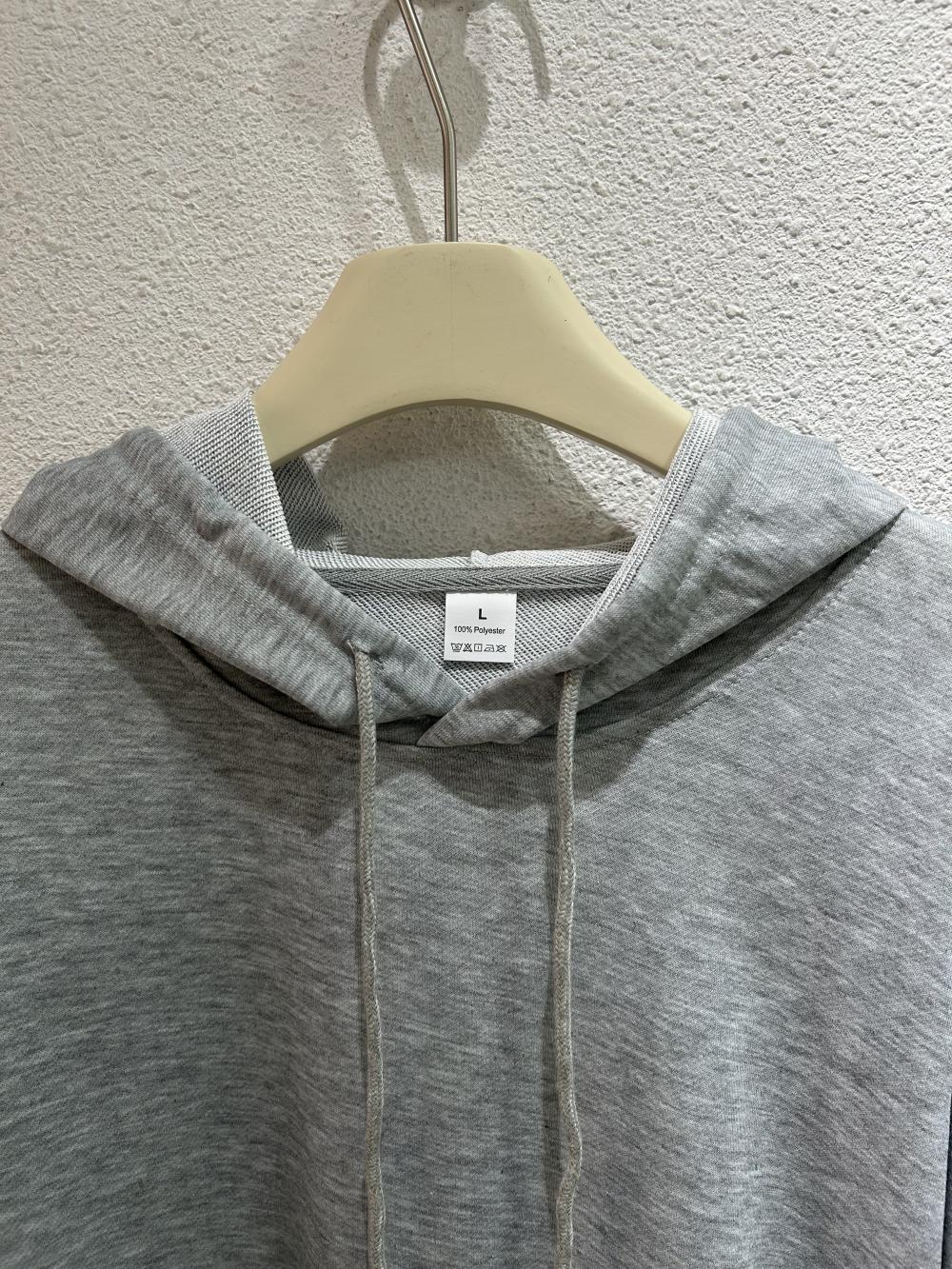 Twill Cotton-Like Hooded Sweatshirt view 3