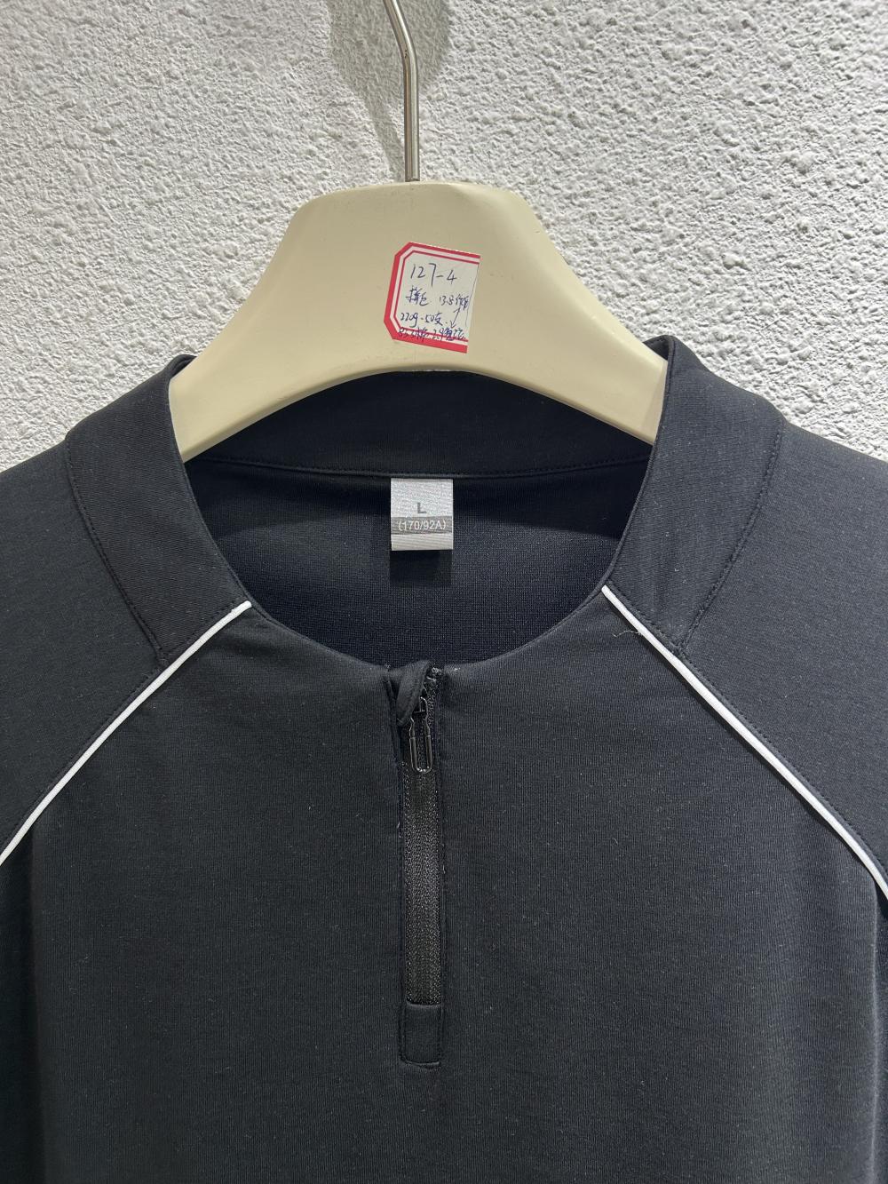 50s Colorblock Front Shoulder Stand Collar Tee view 8