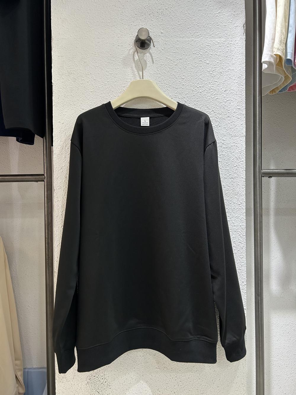 Twill Cotton-Like Crew Neck Sweatshirt