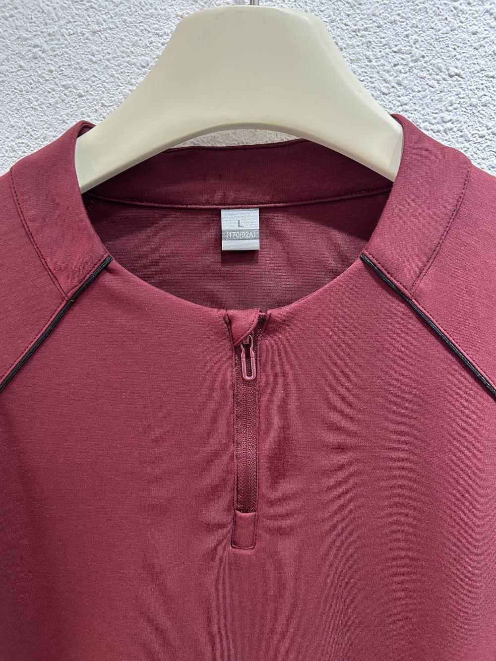 50s Colorblock Front Shoulder Stand Collar Tee view 13