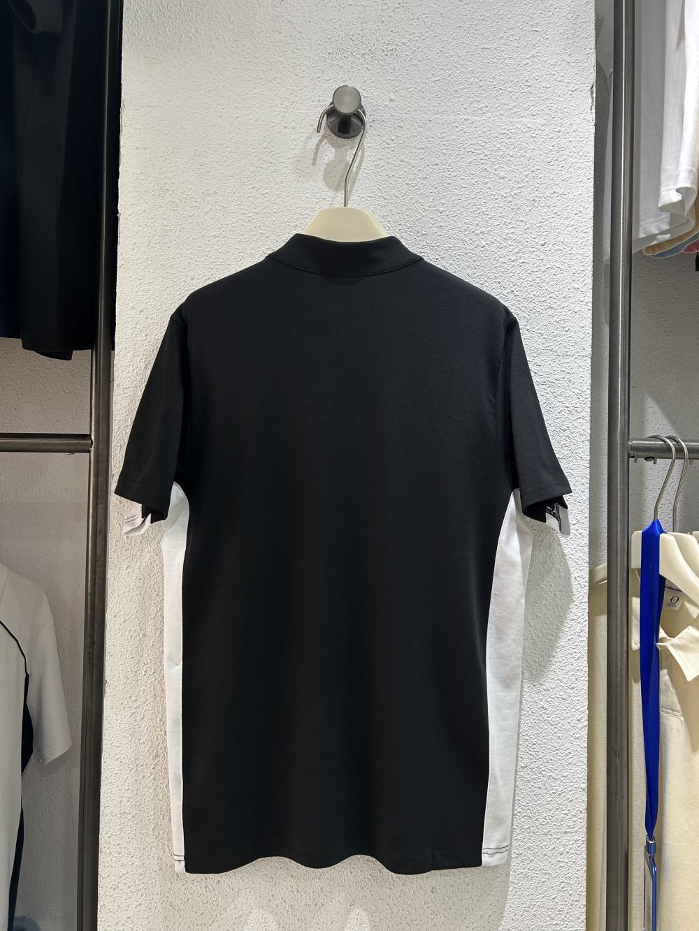 50s Colorblock Half-Zip Stand Collar Tee view 12